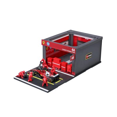 PIT STOP FERRARI SF-25 #44 Lewis Hamilton - Formula 1 Playset Diorama with 1:43 scale SF-25 vehicle
