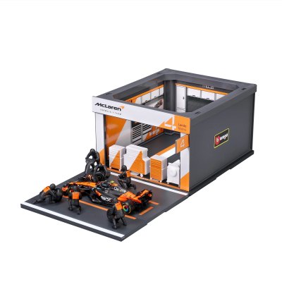 PIT STOP McLaren MCL39 (2025) #4 NORRIS – Official McLaren Racing Formula 1 Playset Diorama with 1:43 scale MCL39 vehicle