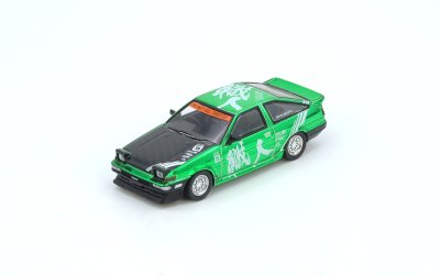 “INNO64 x DPLS x Keichi Tsuchiya” Toyota Sprinter TRUENO AE86 Chrome Green 2025 Thailand Diecast Expo