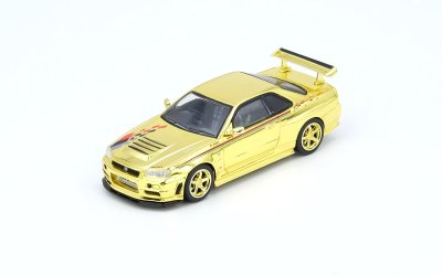 SKYLINE GT-R (R34) NISMO R-Tune Gold Chrome – Hobby Expo China 2023 Event Edition