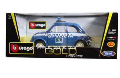 GOLD FIAT 500 POLICE