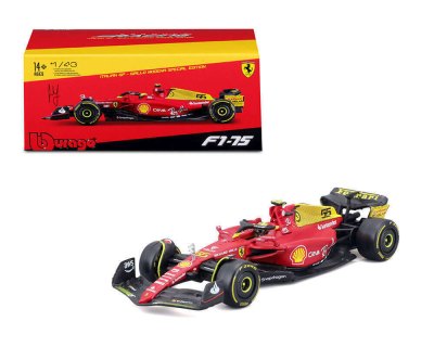 2022 Ferrari Italian GP Monza #55 C. Saintz with Driver – Plastic Case – Formula Racing F1-75