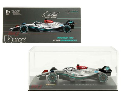 Mercedes-AMG F1 W13 E Performance #63 George Russell – AMG Petronas Formula One Team- Plastic Case – Race F1