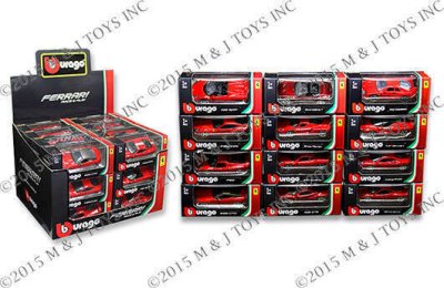 1:64 FERRARI RACE & PLAY ASSORTMENT IN WINDOW BOX COUNTER DISPLAY