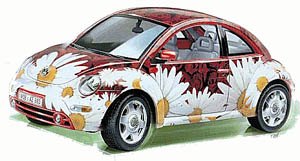 1998 VW New Beetle Flower Power