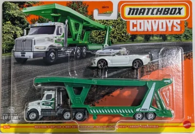 Western Star Cab & MBX Auto Transport Trailer & 16 Chevy Camaro Convertible