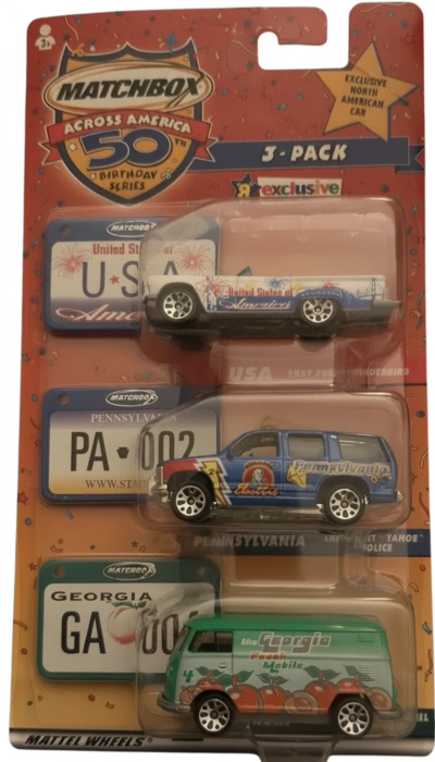 Matchbox Across America 50th 3-Pack