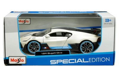 Bugatti Divo Satin White Metallic With Carbon And Blue Accents "Special Edition"
