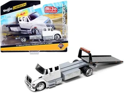 International DuraStar Flatbed Truck White "Elite Transport" Series
