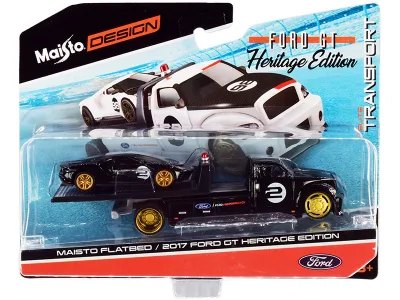 Ford GT #2 Heritage Edition With Flatbed Truck