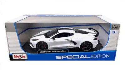 Chevrolet Chevy Corvette Stingray Coupe High Wing (White With