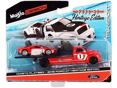 Ford GT #1 Heritage Edition With Flatbed Truck