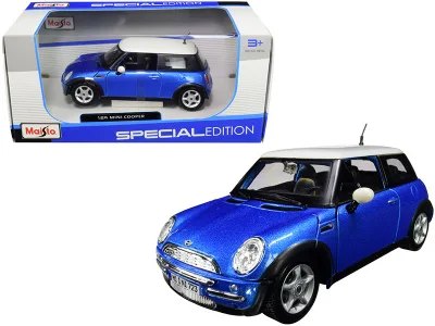 Mini Cooper Metallic Blue With White Top
