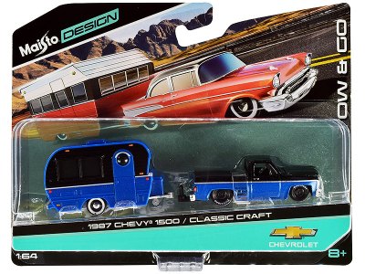 Chevrolet 1500 Pickup Truck With Bed Cover And Classic Craft Travel Trailer