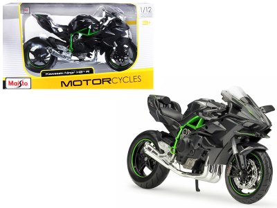 Kawasaki Ninja H2 R Black And Carbon Diecast Motorcycle