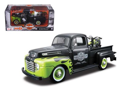Ford F-1 Pickup Truck Harley Davidson With FL Panhead Motorcycle