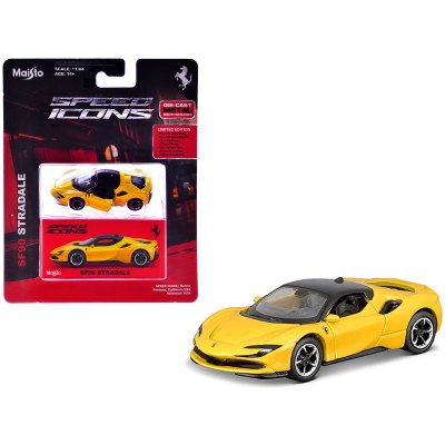 Ferrari SF90 Stradale Yellow With Black Top "Speed Icons" Series