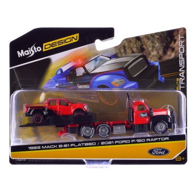 Mack B-61 Flatbed Truck Red With