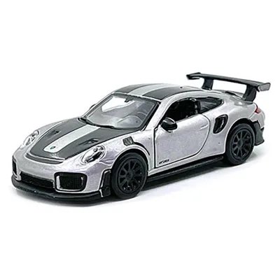 Porsche 911 GT2 RS Silver Metallic With Carbon Stripes "Speed Icons" Series