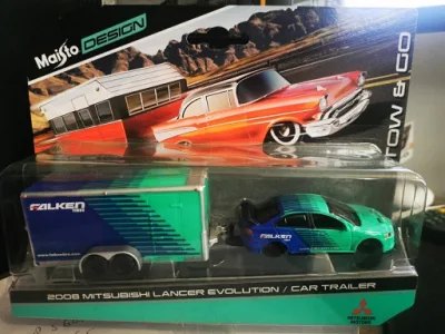 Mitsubishi Lancer Evolution "Falken" With Car Trailer Tow & Go