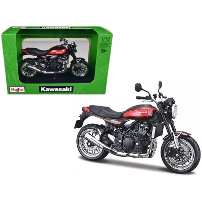 Kawasaki Z900RS Brown With Orange Stripes With Stand Diecast Motorcycle