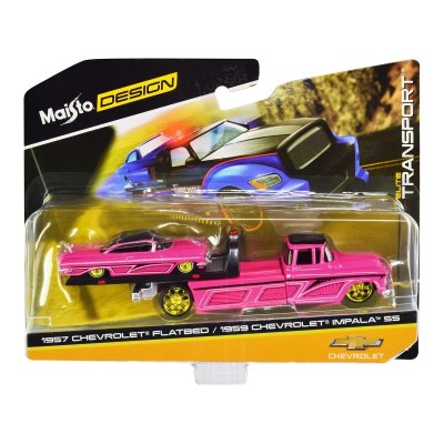 Chevrolet Flatbed Truck And 1959 Impala SS Hot Pink With