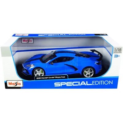 Chevrolet Corvette Stingray Coupe With High Wing Blue With