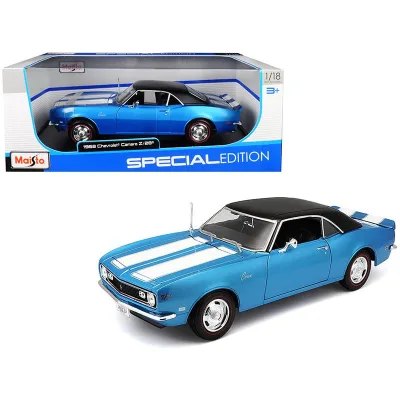 Chevrolet Camaro Z/28 Coupe Blue Metallic With White Stripes And