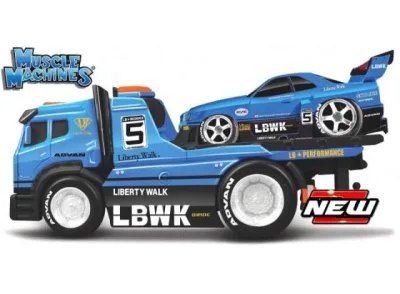 Muscle Machines JDM Flatbed + Nissan Skyline GT-R Liberty Walk Muscle Transports *Muscle Machines*