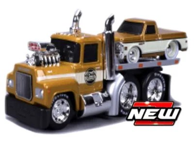 Muscle Machines Mack R685ST Flatbed+ 1972 Chevrolet C10 Pick-Up