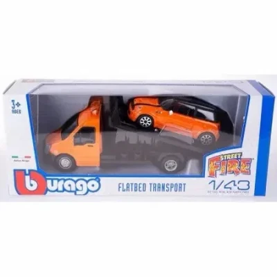 Flatbed Tow Truck + Mini Cooper S